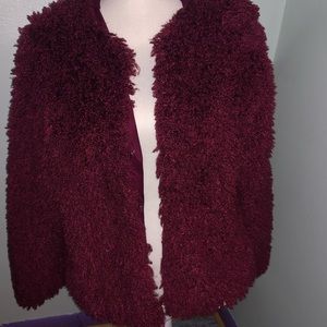 Burgundy Fur Coat